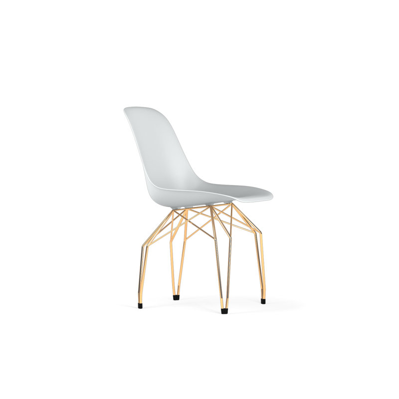 Fruitvale 18'' H Side Chair, White/Gold