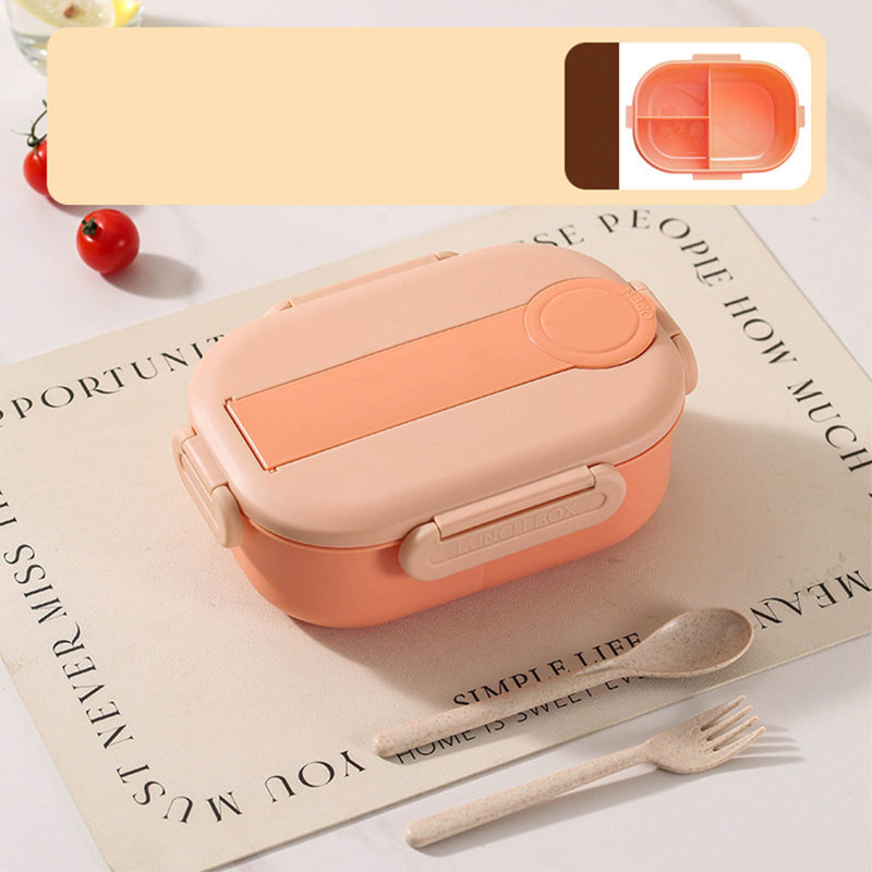 Boîte à lunch avec trois pièces, Rouge