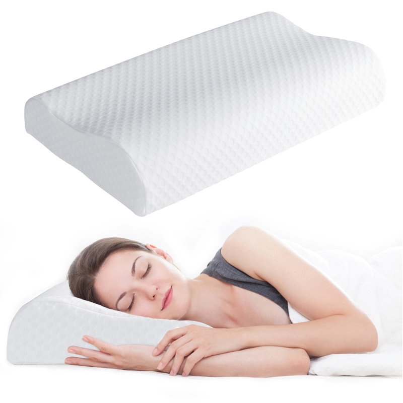 Cervical Orthopedic Memory Foam Pillow, Washable Cover Deep Sleep Neck Support Bed Pillow