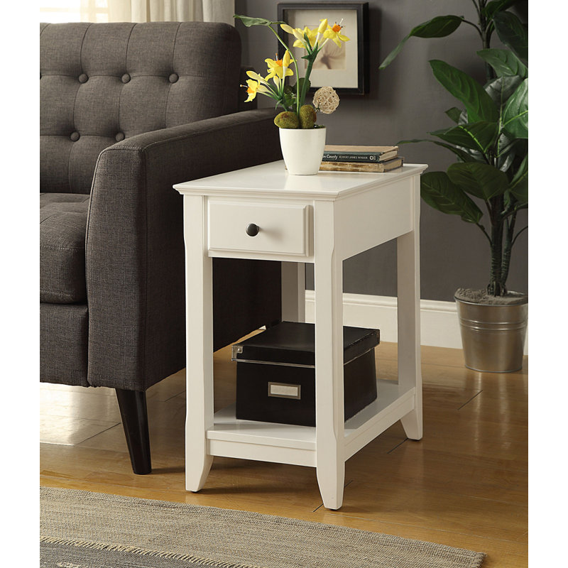 White Finish Accent Table