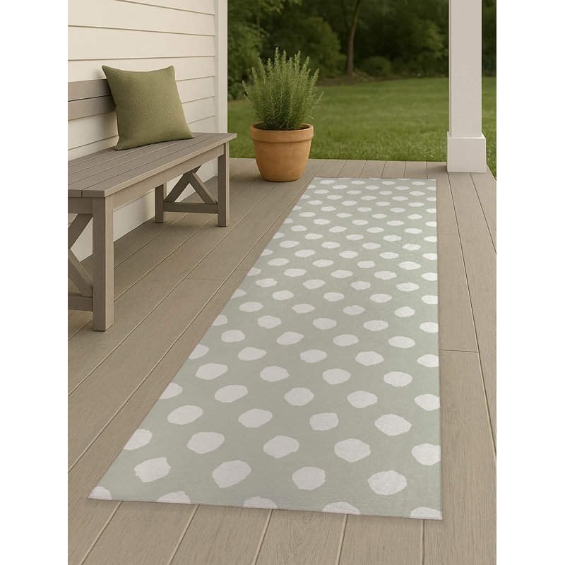 Tapis d'extérieur à gros pois antidérapant, Tapis de couloir 2 pi 6 po x 8 pi