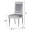 Ensemble de 2 chaises d'appoint rembourrées Platinum