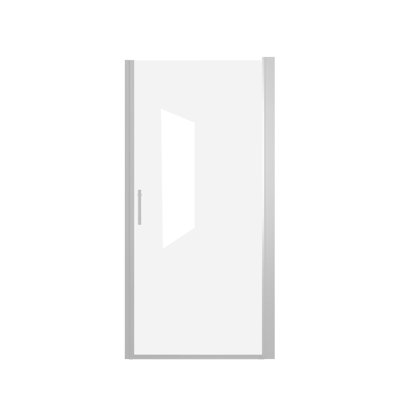 Porte de douche pliante en verre trempé 28 po x 72 po avec cadre en aluminium noir mat, cabine de douche pliable peu encombrante avec film antidéflagrant