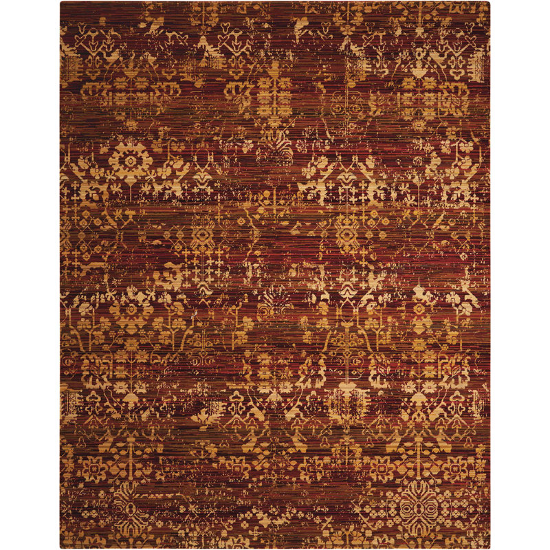 Tapis rouge Shenita, Rectangle 8 pi 6 po x 11 pi 6 po