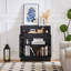 Armoire d'appoint cannelée noire 31,7 "avec portes et tablette réglable-1441921753
