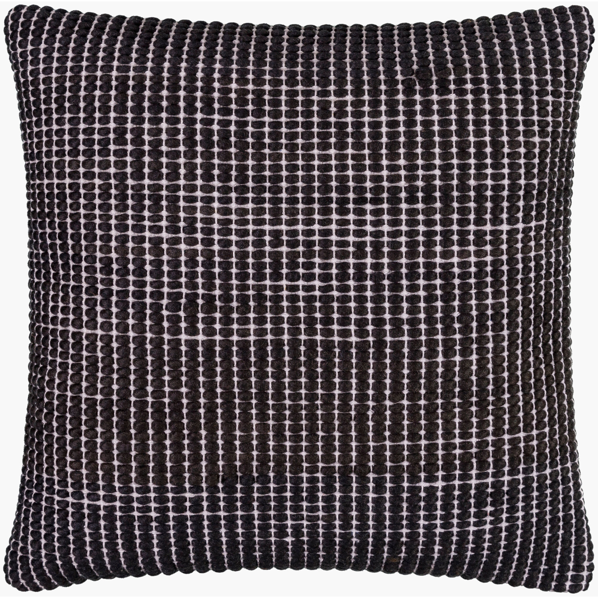 Waverly Wool Throw Pillow, 13" x 20", Black, Polyester/Polyfill
