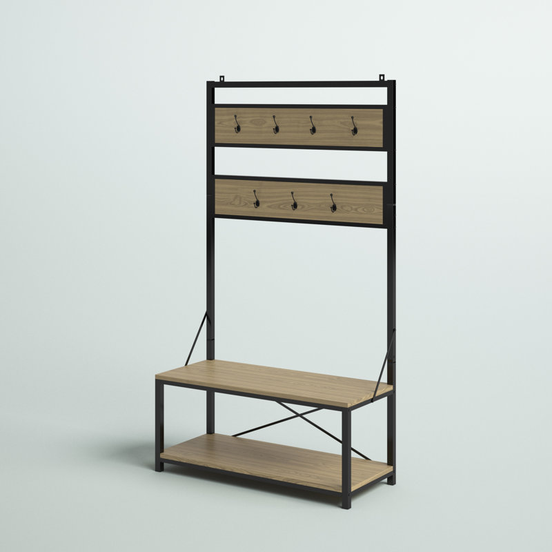 Portemanteau avec banc, Chêne