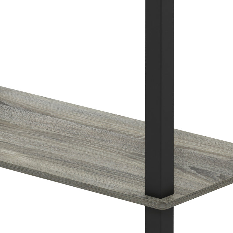 Banji Etagere Bookcase, French Oak Gray/Black 
