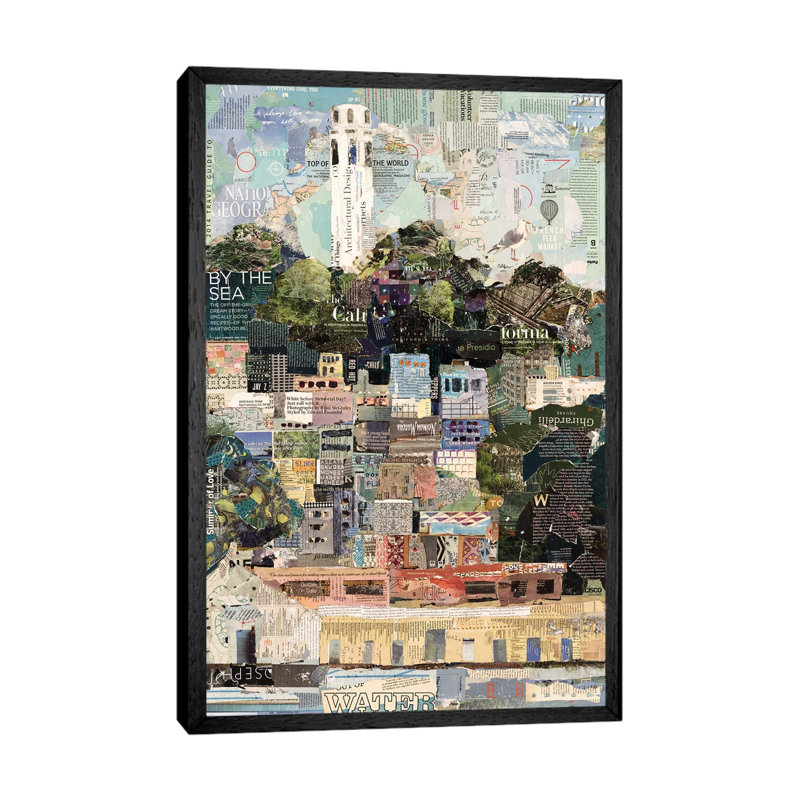Top of the World 1 Piece Wall Art on Canvas, 66.04cm H x 45.72cm W x 3.81cm D, Black Framed