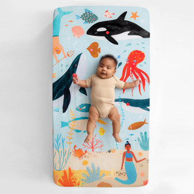 Beyond the Reef 100% Cotton Fitted Crib Sheet