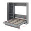 Lit escamotable double avec tablettes, garde-robe et DEL-1485247381-1485247380