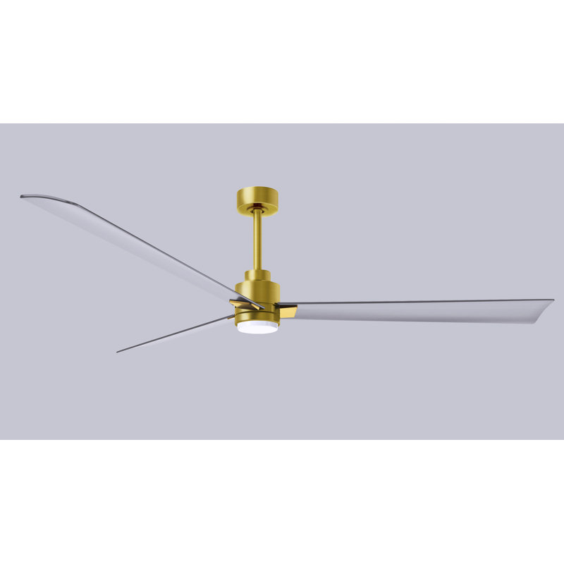 Ventilateur de plafond Alessandra, Nickel brossé, Laiton brossé, 72"