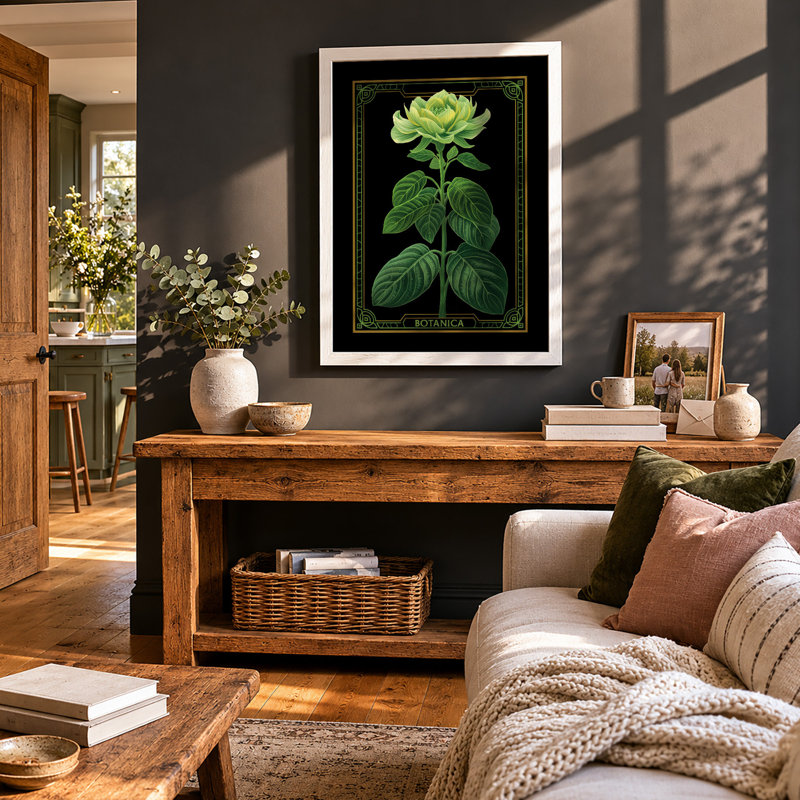 Botanica Botanical - Framed Print, A1 - 84.1 x 59.4 cm, White