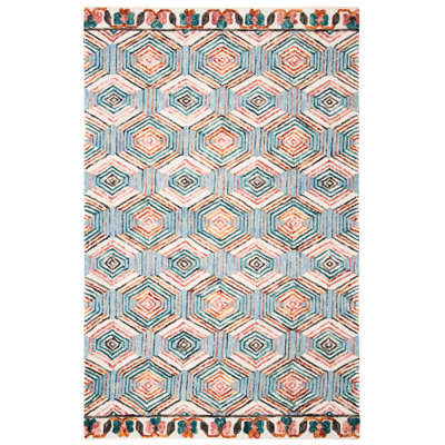 Brashear Hand Tufted Wool And Cotton Geometric Rug