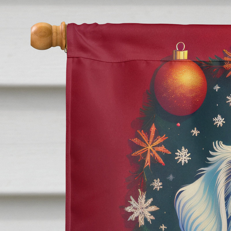 Double Sided 40'' H x 28'' W Polyester Christmas House Flag