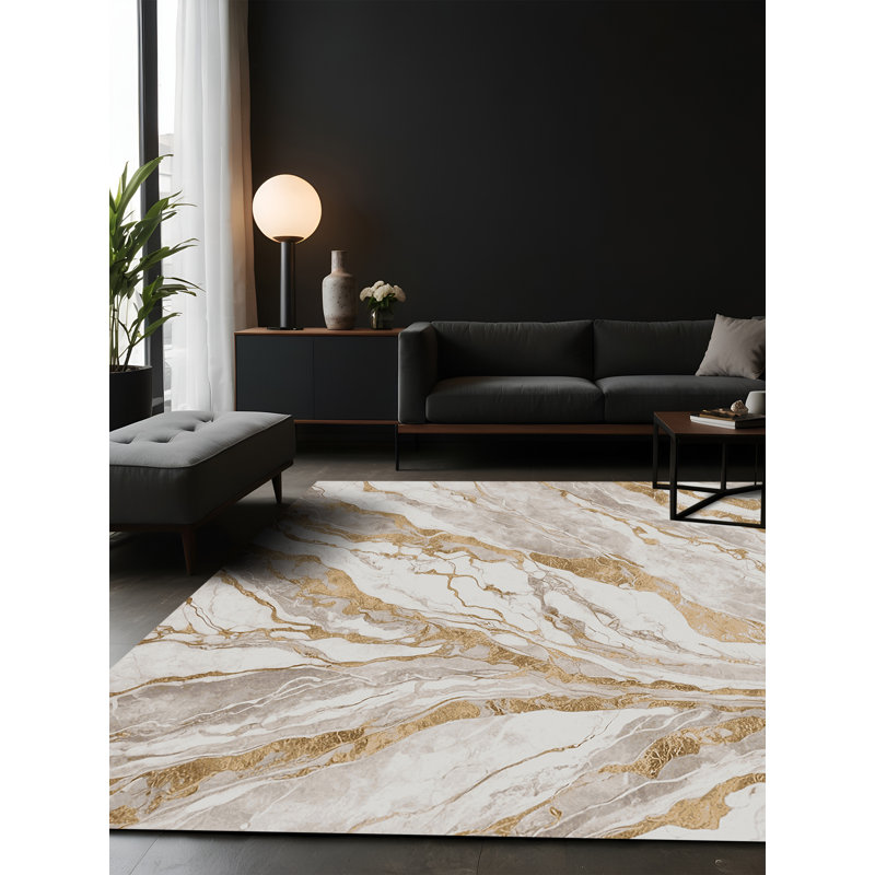 Silky Soft Plush Gray Area Rug, Square 6'