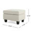 Repose-pieds contemporain rembourré avec pieds en bois de bouleau - Pièce décorative polyvalente pour repose-pieds, sièges supplémentaires ou décor-934944986