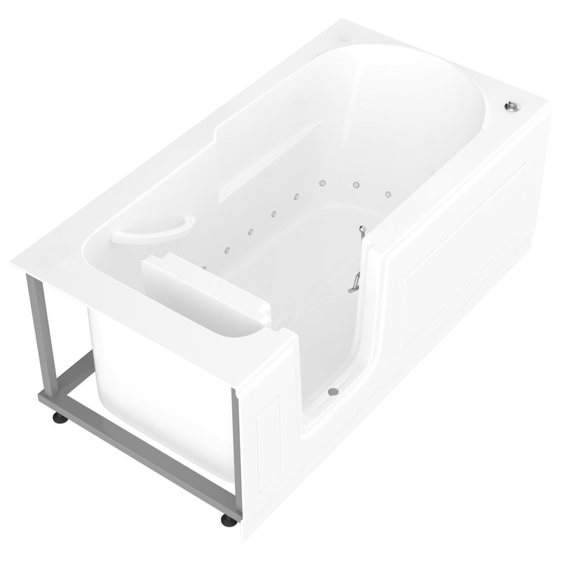 Stream 59.6'' x 30'' Walk-in Acrylic Bathtub, Left