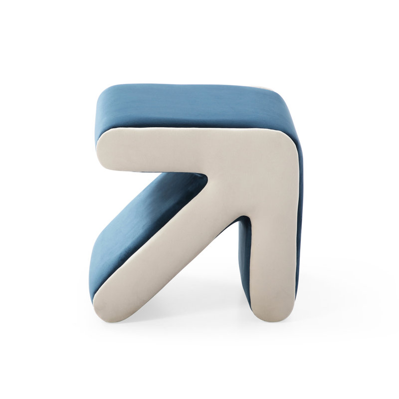 Tabouret de salon moderne avec tabouret en velours, repose-pieds``, Bleu