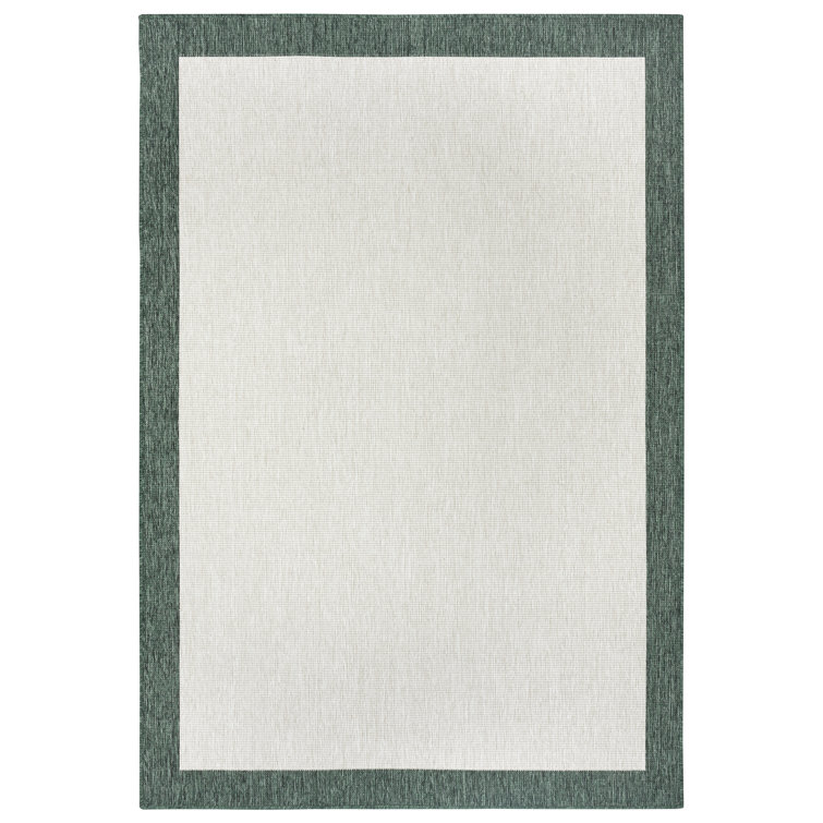 Panama Flatweave GreenCream Rug