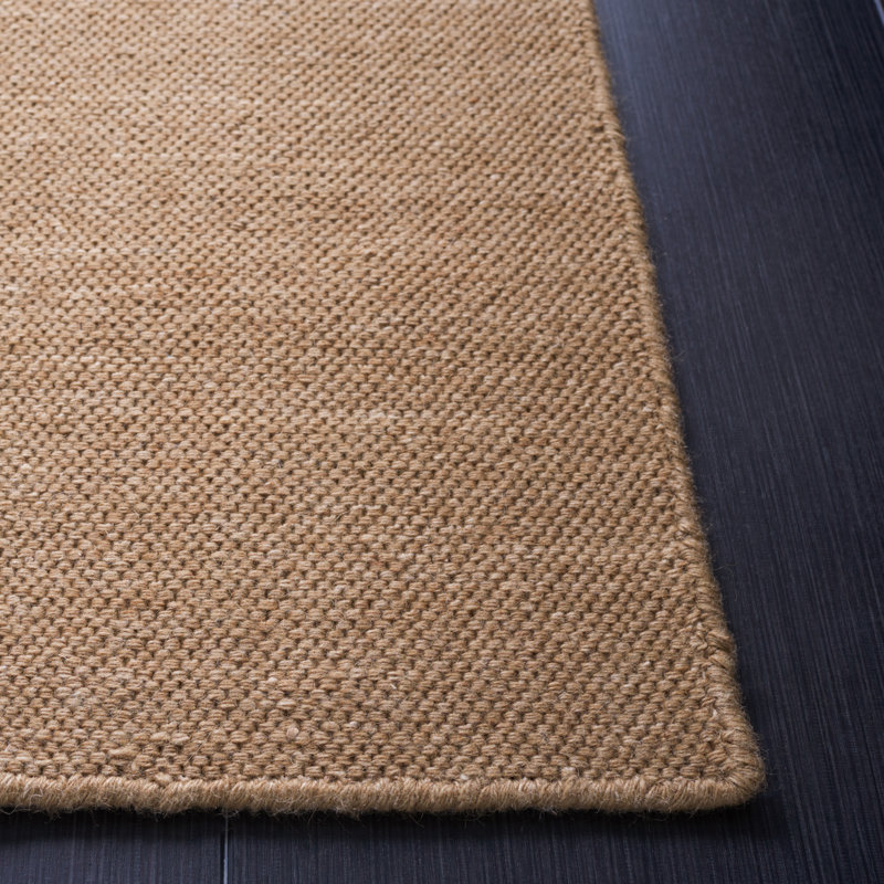 Handwoven Brown Wool Flatweave Rug, 4' x 6'