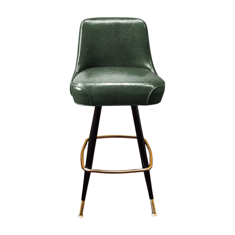 Tabouret de bar pivotant capitonné, Vert