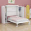 Armoire murale pleine grandeur avec lit escamotable avec 2 garde-robe et tablette de rangement, lit escamotable mural en bois Murphy, cadre de lit plateforme pliable multifonctionnel pour chambre d'amis-1908386251