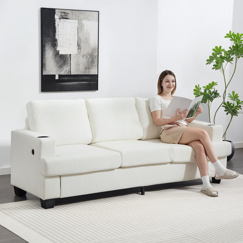 3 Seater Sofa, Cream
