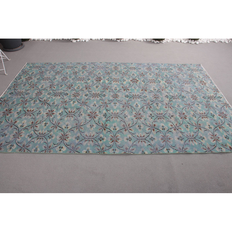 Tapis turc fabriqué à la main pour le salon - pièce de décoration en laine bohème rétro