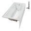 Baignoire en alcôve droite en acrylique blanc brillant avec drain extérieur Streamline 60 po x 30 po Streamline-101699344