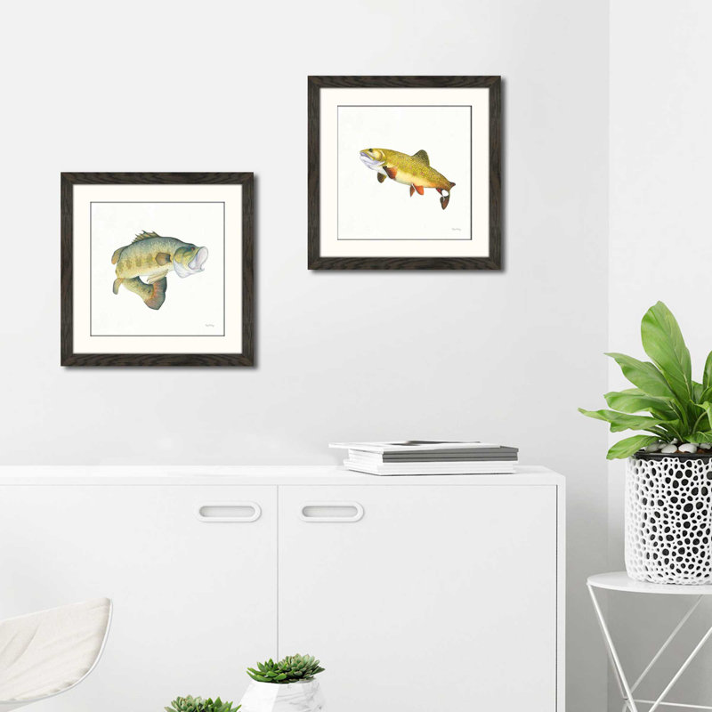 Elyse DeNeige «Gone Fishin Large Mouth», impression sous verre