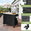 Chariot de barbecue multi-usages avec évier et plateau pliable, table de travail en métal, roulettes pour jardin, acier inoxydable 304, armoire de cuisine avec système de drainage, 360 roues, travail spacieux