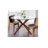 Adella Round Glass Top Metal Base Dining Table