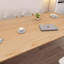 Bureau rectangulaire brun en bois massif avec 1 tiroir-1119813225