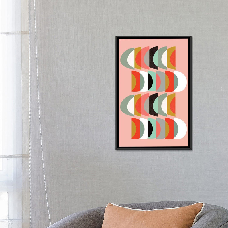 «What Color Is The Moon II», impression sur toile, H 26 po x l 18 po x P 1,5 po, Toile avec cadre noir, Pas de tapis