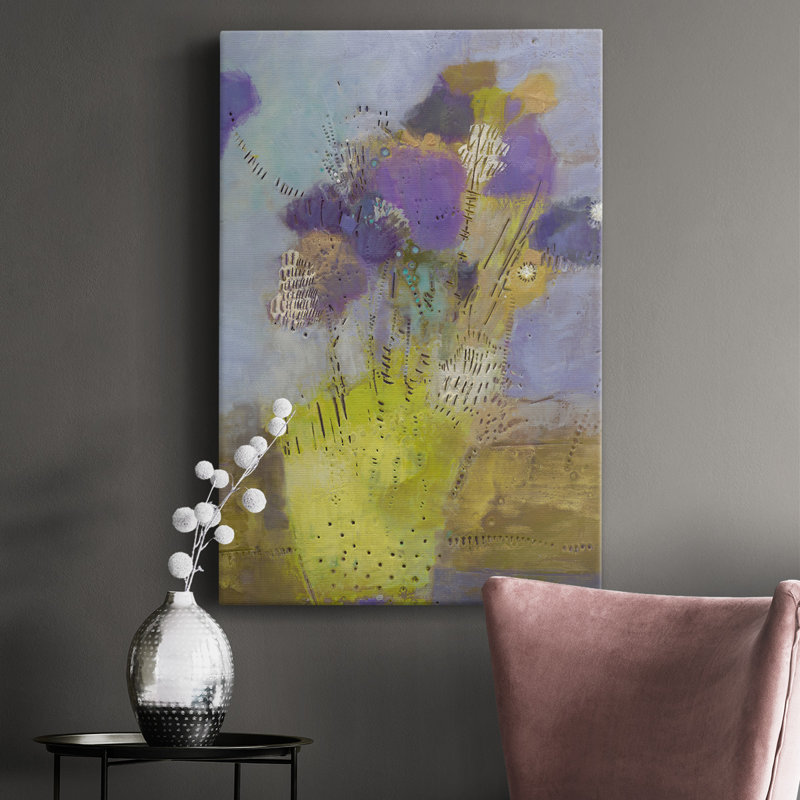 Blume I - peinture sur toile tendue, H 48 po x l 32 po x P 1 po
