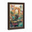Teal Agave Cactus In Stone Archway With Pink Gold Script Canvas Wall Art-133214556
