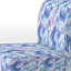 Fauteuil rembourré Boho - Fauteuil de chambre bleu et mauve à motif cachemire bleu nuage-1503559586