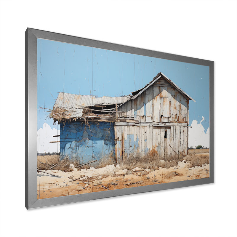 Farmstead Elegance Countryside I, Cadre simple argenté, H 30 po x l 40 po x P 1,5 po