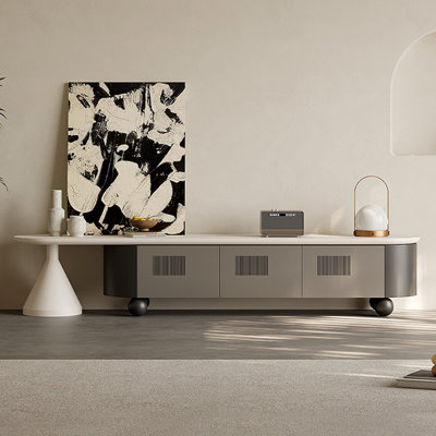 Modern Gray Manufactured Wood TV Stands