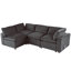 Canapé modulaire rembourré en U avec espace de rangement-334856601