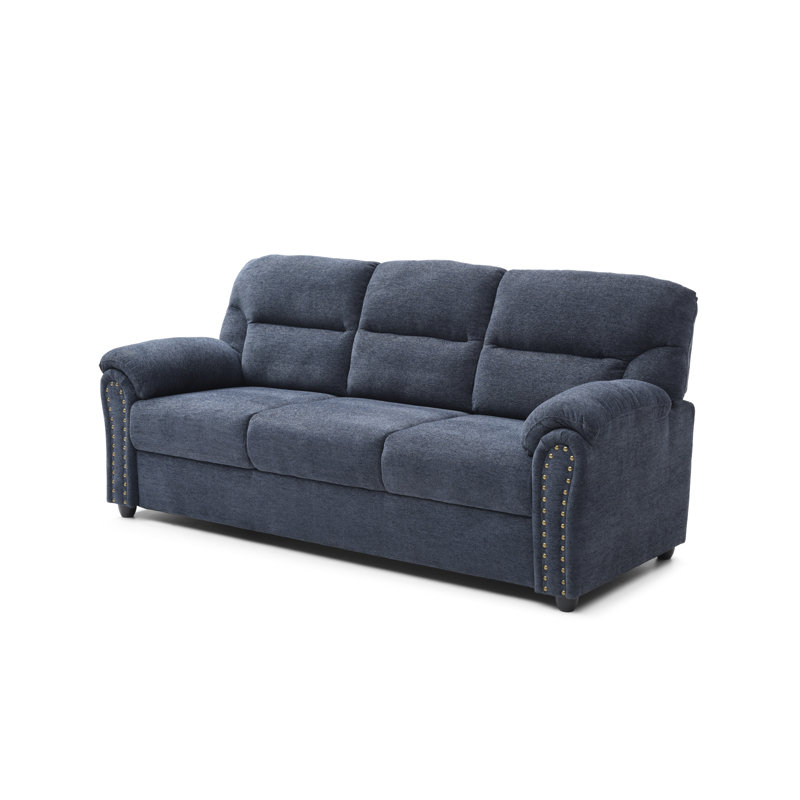 Moorman  Sofa, Blue, 36.07" H x 82.07" W x 34.07" D, 3