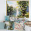 Paysage - Lac dans la forêt, journée d'été - paysages, art mural sur toile-60162127-60162125