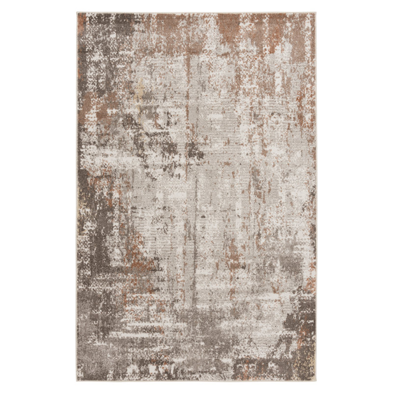Tapis intérieur abstrait en polypropylène / polyester 17 Stories Lummus, Rectangle 7 pi 10 po x 9 pi 10 po