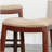 30" Bar Stool, Cherry Finish, Bone Leather Seat-2111404547-2111404546