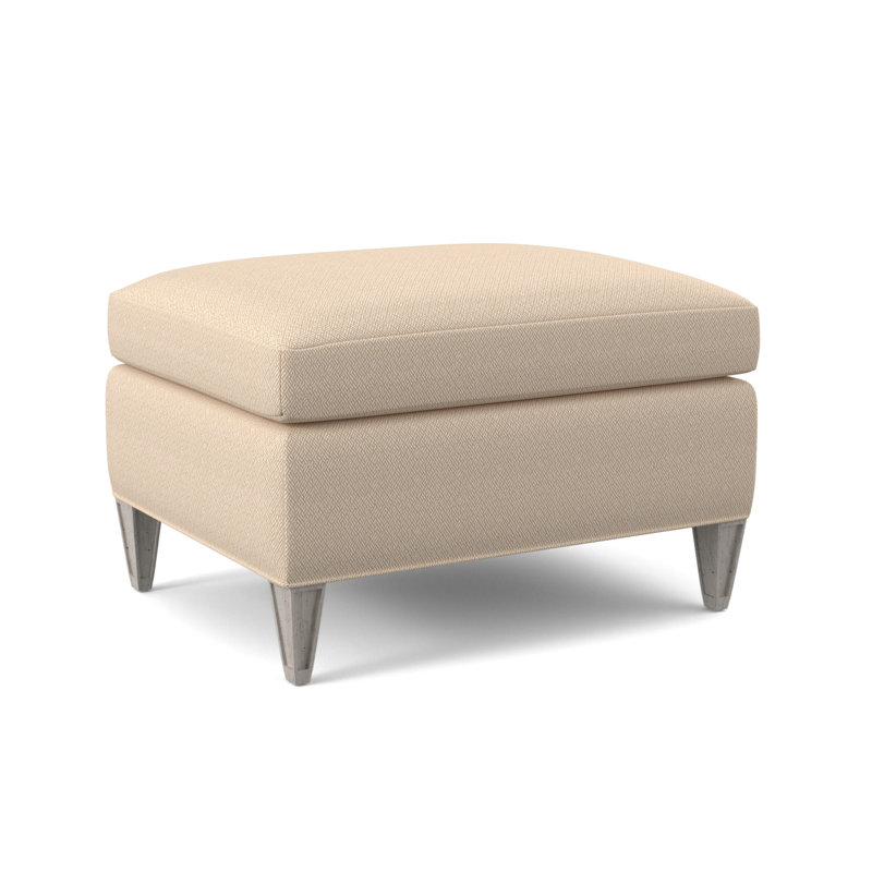 Bristol Upholstered Ottoman, Filigree Ivory, Bisque