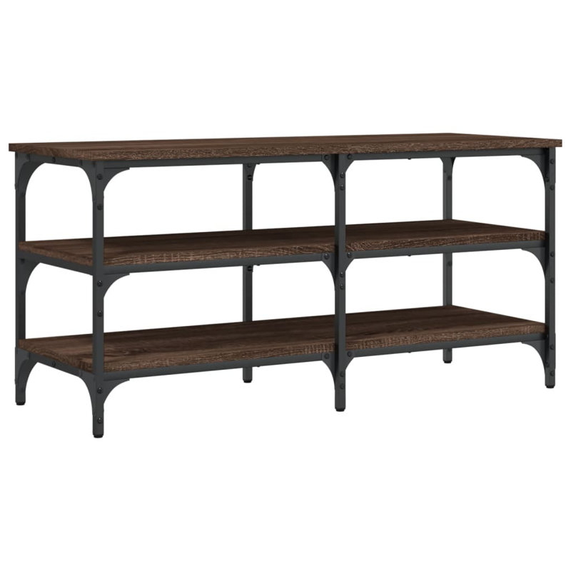 Storage Bench, Brown Oak Look