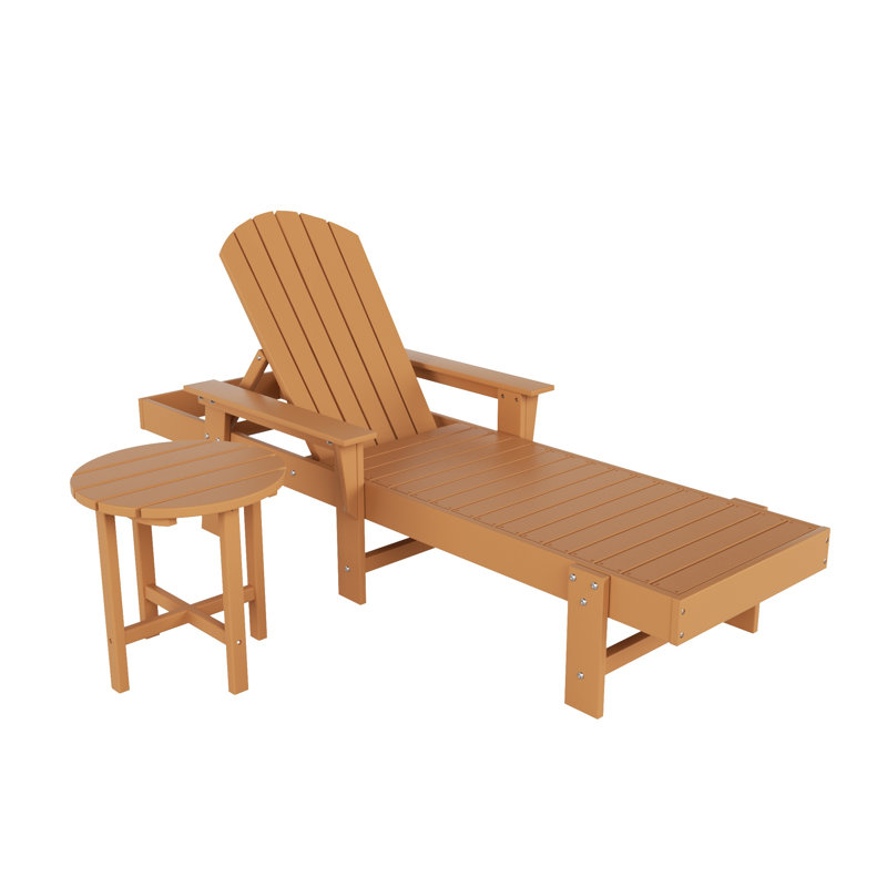 Chaise longue inclinable longue Altura 77,6 po, Teck