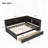 L-shaped Bookcases Bed with Two Drawers-233342533-233342534
