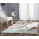Amier Hand Tufted Wool/Cotton/Viscose Abstract Rug in Blue